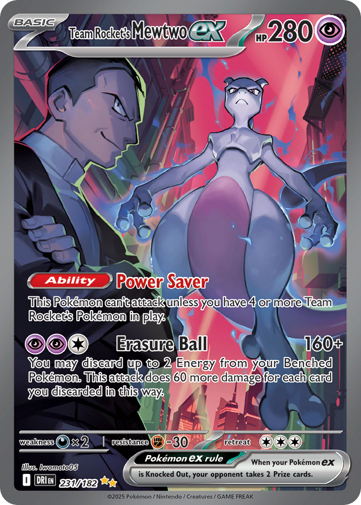 Carte Team Rocket's Mewtwo ex haute résolution